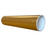 Gold Postal Tubes  - 3" (76mm) Diameter