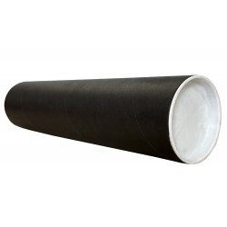 Matte Black Postal Tubes  - 3" (76mm) Diameter
