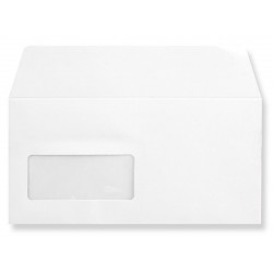 DL White Window Peel & Seal Paper Envelopes - 110mm x 220mm (4.3" x 8.6")