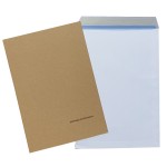 C4 / A4 White Peel & Seal Paper Envelopes With Stiffeners - 324mm x 229mm (12.75" x 9")