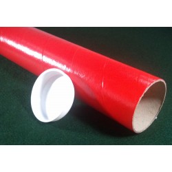 Red Postal Tubes  - 2" (50mm) Diameter