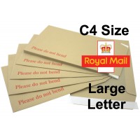 125 C4 A4 Piplite Board Backed Envelopes Hard Card Back