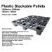 Size D - 1200mm x 1000mm Stackable Plastic Pallets