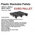 Size C - 1200mm x 800mm Stackable Plastic Pallets - FULL EURO Size