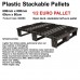 Size B - 800mm x 600mm Stackable Plastic Pallets - HALF EURO Size