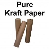 88gsm Brown Pure Kraft Ribbed Wrapping Paper 