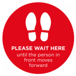 Please Wait Here - COVID-19 Workplace Floor Vinyls / Stickers