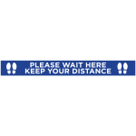 Please Wait Here - Rectangular Floor Vinyls / Stickers