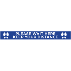 Please Wait Here - Rectangular Floor Vinyls / Stickers
