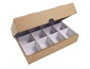 600 x DC1182-A4-COMP - (297mm x 210mm x 57mm) 11.7" x 8" x 2" Die Cut Corrugated Cartons - FEFCO Style 0427 (A4 Ream Box With Compartment)