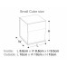 White Small Cube Magnetic Seal Gift Boxes With Ribbon (86mm x 86mm x 95mm)