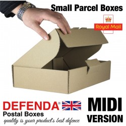 50 x Royal Mail Small Parcel Boxes (MIDI) - (344mm x 216mm x 76mm) 13.5" x 8.5" x 3" (appx) - RM-MIDI-SPB