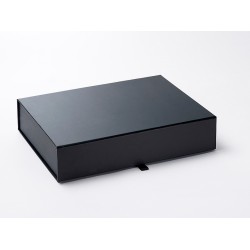 Black  A4 (Shallow) Magnetic Seal Gift Boxes (310mm x 245mm x 67mm)