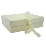 Standard Size Ivory Magnetic Seal Gift Boxes - (209mm x 220mm x 60mm)