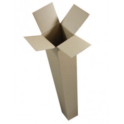 SW4447 - (114mm x 114mm x 1200mm) 4.5" x 4.5" x 47" Single Wall Corrugated Cartons - FEFCO Style 0409