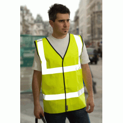 100 x Yellow High Visibility Vests / Waistcoats
