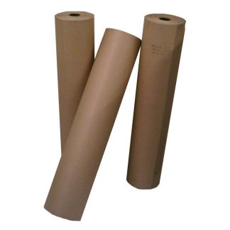 1,150mm Wide Pure Kraft Paper Rolls - 88gsm Ribbed Brown Wrapping Paper (225m Long)