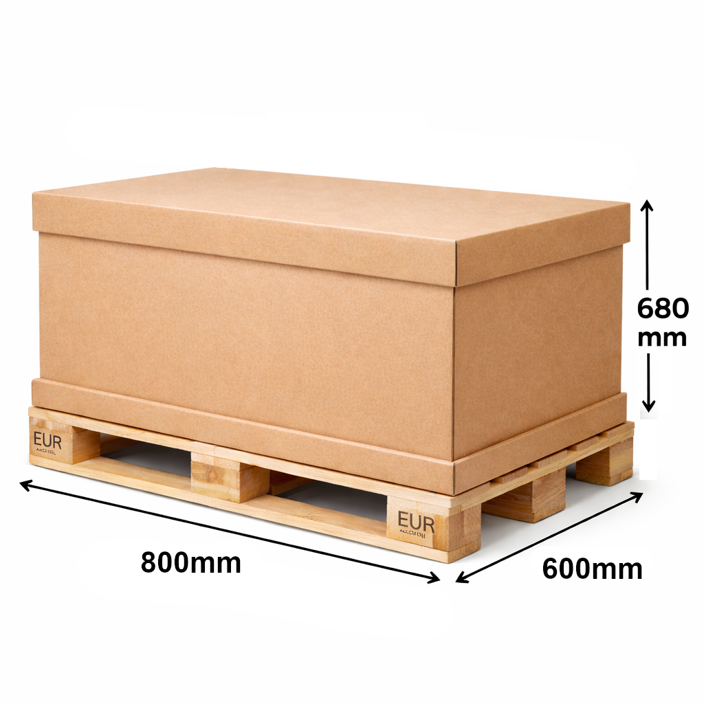 Half Euro Size Pallet Boxes – (770mm x 570mm x 660mm)