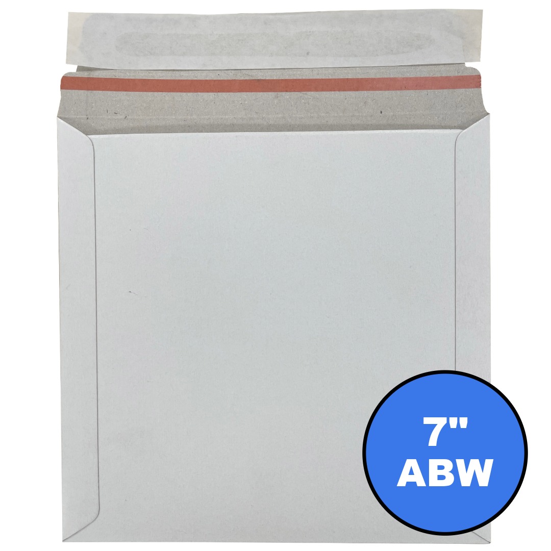 7" White All Board Record Mailer Envelopes