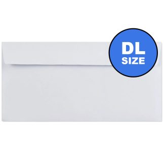 DL Size Paper Envelopes - 110mm x 220mm (4.3" x 8.6")