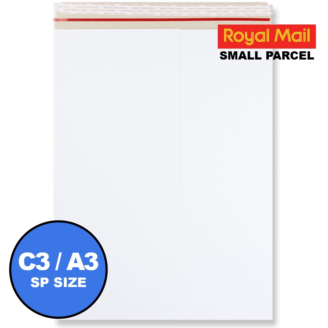 Small Parcel Size White All Board Envelopes
