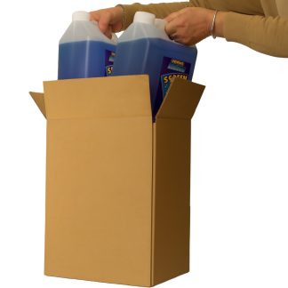 5L 5 Litre x2 Liquid Container Cardboard Postal Boxes (278mm x 190mm x 289mm) Double Wall Corrugated Cartons - DWGAL2