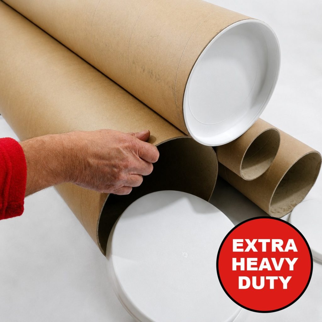 17.5" (A2) (448mm) Long x 4" (101.4mm) Diameter Cardboard Postal Tubes (3mm Wall)