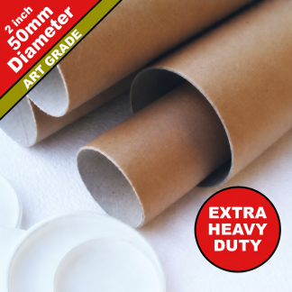 13" Long SUPER STRONG A3 Postal Tubes - 330mm x 50mm 3MM WALL