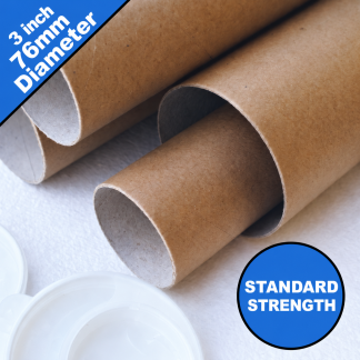 8" Long (A5 Size) Postal Tubes - 203mm x 76mm